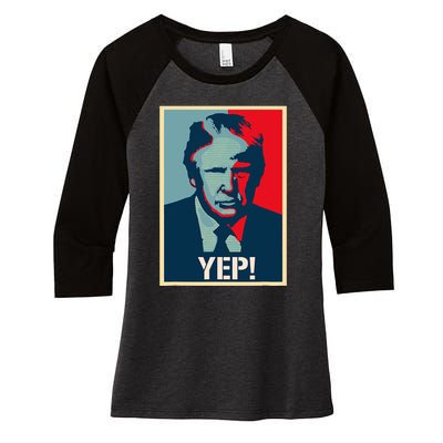 Donald Trump Supporter President 2024 Women's Tri-Blend 3/4-Sleeve Raglan Shirt