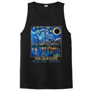 Dallas Texas Skyline Artistic Total Solar Eclipse 2024 PosiCharge Competitor Tank