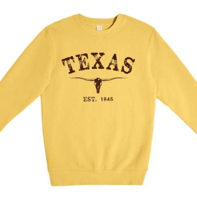 Distressed Texas State Premium Crewneck Sweatshirt