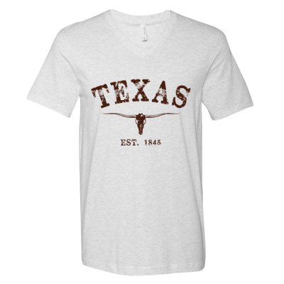 Distressed Texas State V-Neck T-Shirt