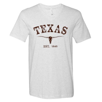 Distressed Texas State V-Neck T-Shirt