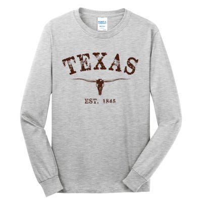 Distressed Texas State Tall Long Sleeve T-Shirt