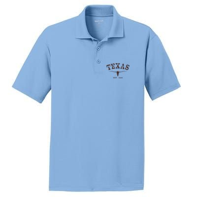 Distressed Texas State PosiCharge RacerMesh Polo