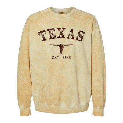 Distressed Texas State Colorblast Crewneck Sweatshirt