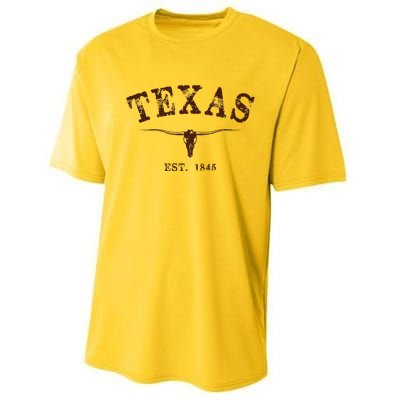 Distressed Texas State Performance Sprint T-Shirt