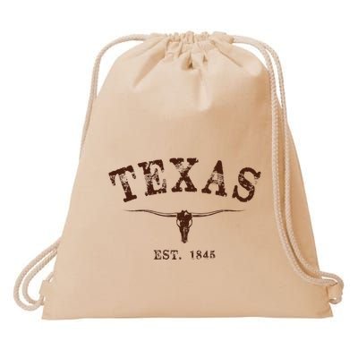 Distressed Texas State Drawstring Bag