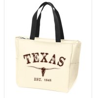Distressed Texas State Zip Tote Bag