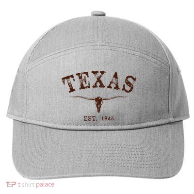 Distressed Texas State 7-Panel Snapback Hat