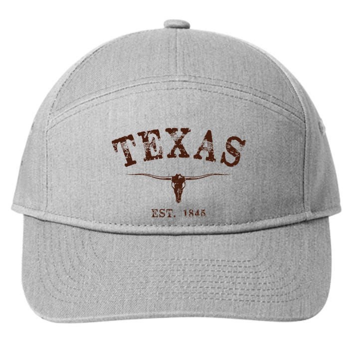 Distressed Texas State 7-Panel Snapback Hat