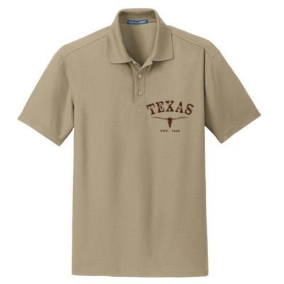 Distressed Texas State Dry Zone Grid Polo