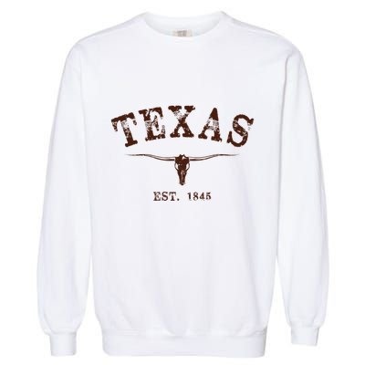 Distressed Texas State Garment-Dyed Sweatshirt