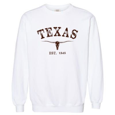 Distressed Texas State Garment-Dyed Sweatshirt