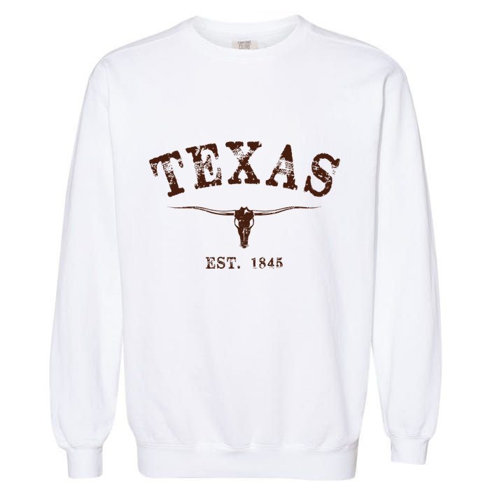Distressed Texas State Garment-Dyed Sweatshirt