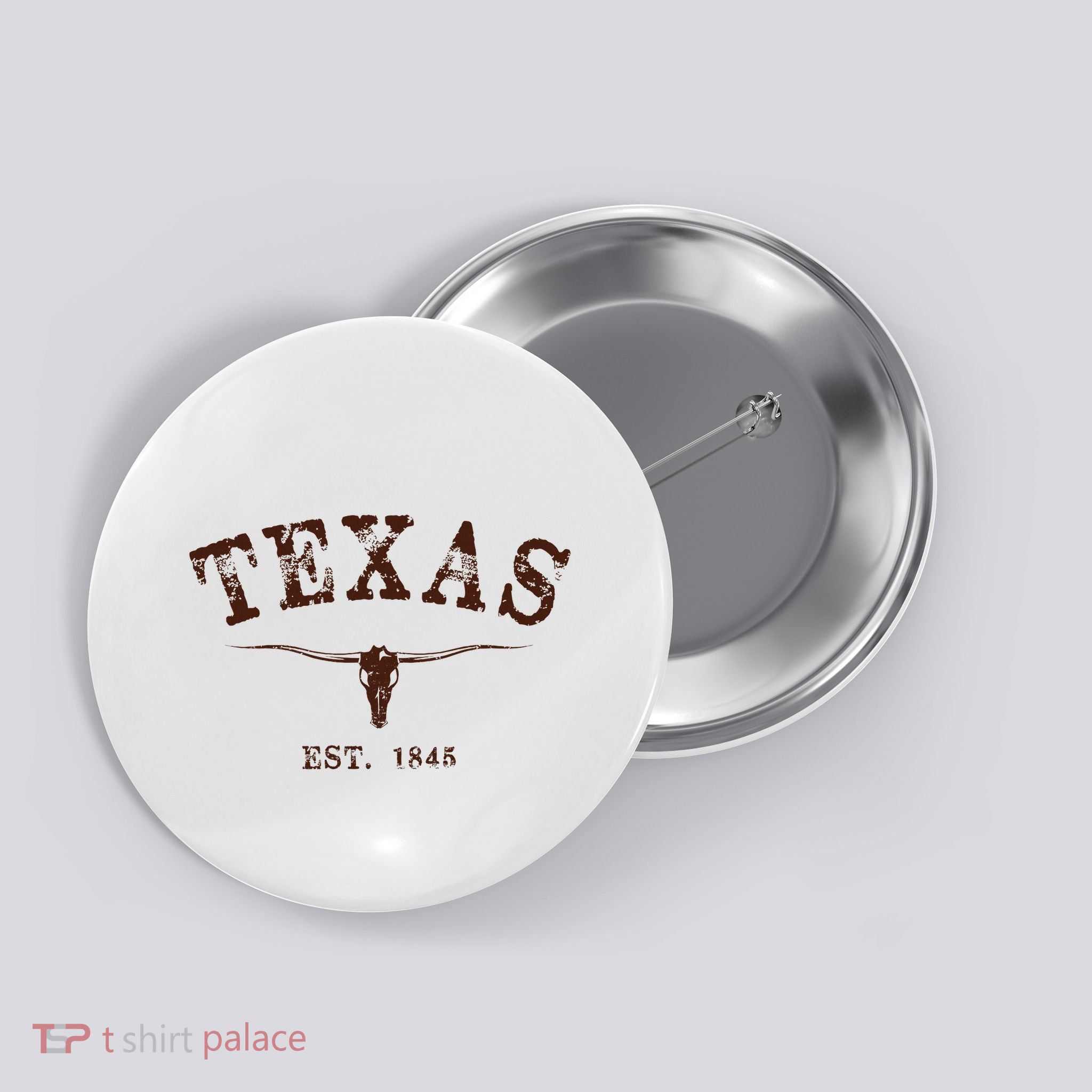 Distressed Texas State Button