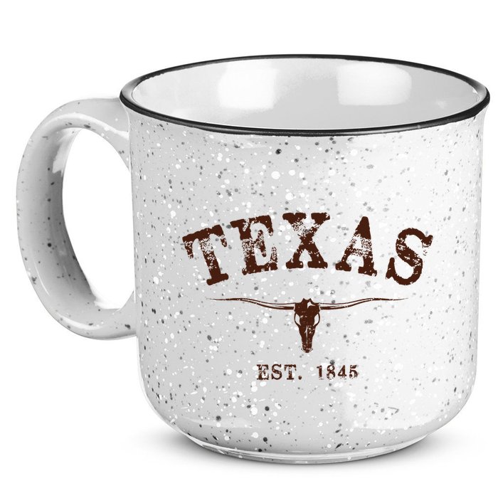 Distressed Texas State 15oz Campfire Ceramic Mug