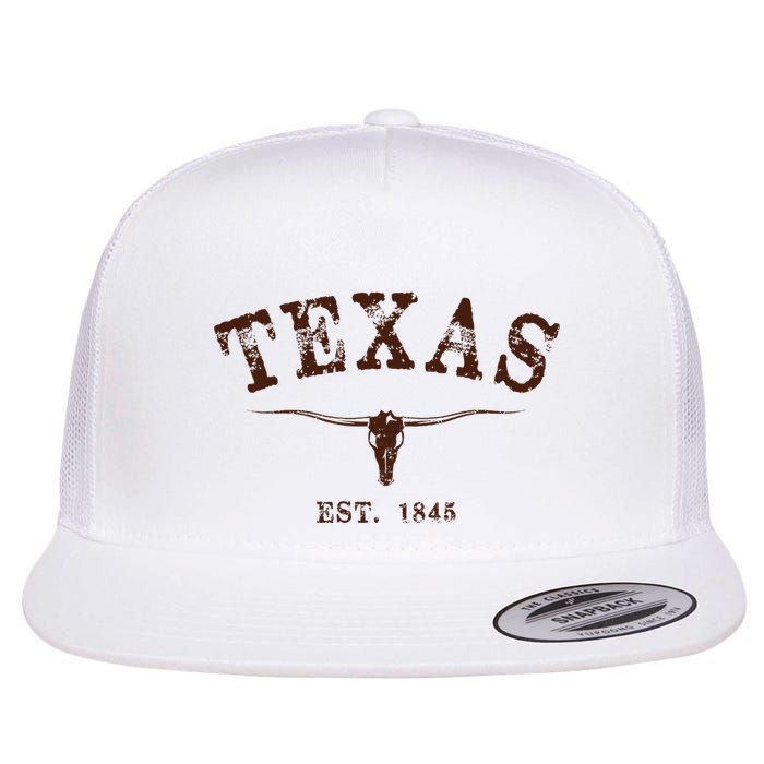 Distressed Texas State Flat Bill Trucker Hat