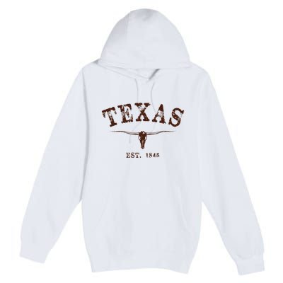 Distressed Texas State Premium Pullover Hoodie