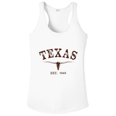 Distressed Texas State Ladies PosiCharge Competitor Racerback Tank