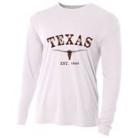 Distressed Texas State Cooling Performance Long Sleeve Crew