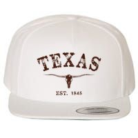 Distressed Texas State Wool Snapback Cap