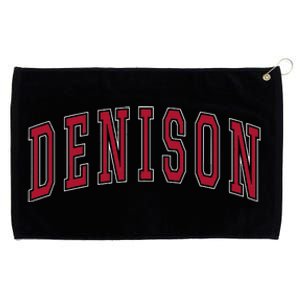 Denison Texas Souvenir College Style Red Text Grommeted Golf Towel