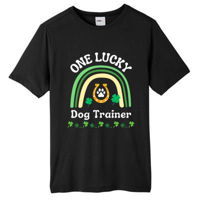 Dog Trainer St Patrick's Day Irish Shamrock Dog Paw Premium Tall Fusion ChromaSoft Performance T-Shirt