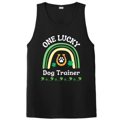 Dog Trainer St Patrick's Day Irish Shamrock Dog Paw Premium PosiCharge Competitor Tank