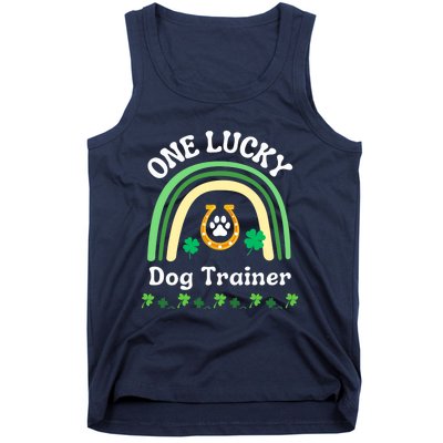 Dog Trainer St Patrick's Day Irish Shamrock Dog Paw Premium Tank Top