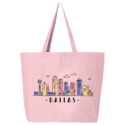 Dallas Texas Skyline Vintage Dallas Tx 25L Jumbo Tote