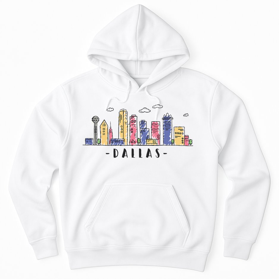 Dallas Texas Skyline Vintage Dallas Tx Hoodie