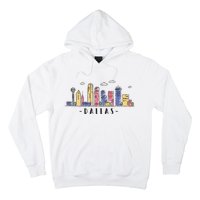 Dallas Texas Skyline Vintage Dallas Tx Hoodie