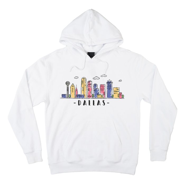 Dallas Texas Skyline Vintage Dallas Tx Hoodie