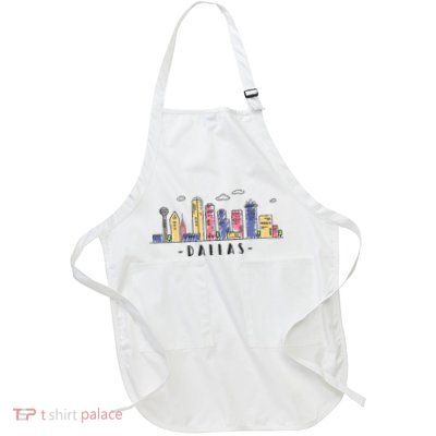 Dallas Texas Skyline Vintage Dallas Tx Apron