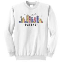 Dallas Texas Skyline Vintage Dallas Tx Sweatshirt