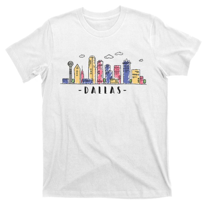 Dallas Texas Skyline Vintage Dallas Tx T-Shirt