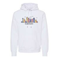 Dallas Texas Skyline Vintage Dallas Tx Premium Hoodie