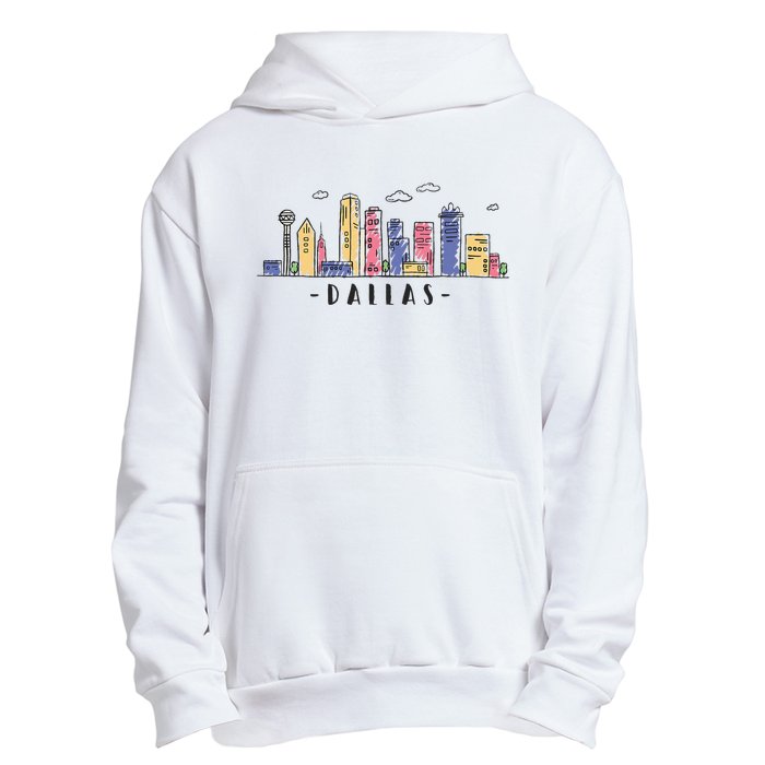 Dallas Texas Skyline Vintage Dallas Tx Urban Pullover Hoodie