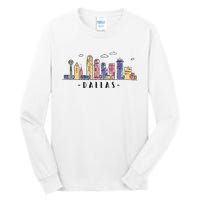 Dallas Texas Skyline Vintage Dallas Tx Tall Long Sleeve T-Shirt