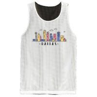 Dallas Texas Skyline Vintage Dallas Tx Mesh Reversible Basketball Jersey Tank