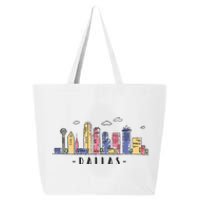 Dallas Texas Skyline Vintage Dallas Tx 25L Jumbo Tote