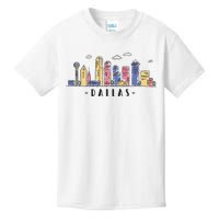 Dallas Texas Skyline Vintage Dallas Tx Kids T-Shirt