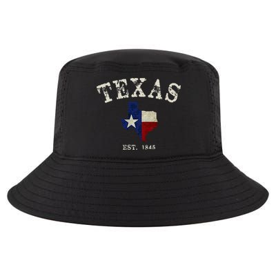 Distressed Texas State Flag Map Cool Comfort Performance Bucket Hat