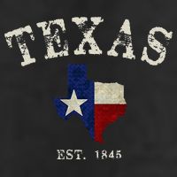 Distressed Texas State Flag Map Garment-Dyed Fleece Hoodie