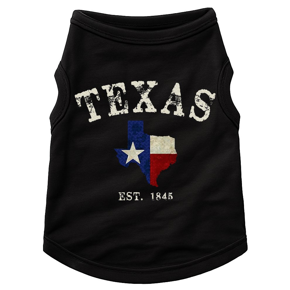 Distressed Texas State Flag Map Doggie Tank