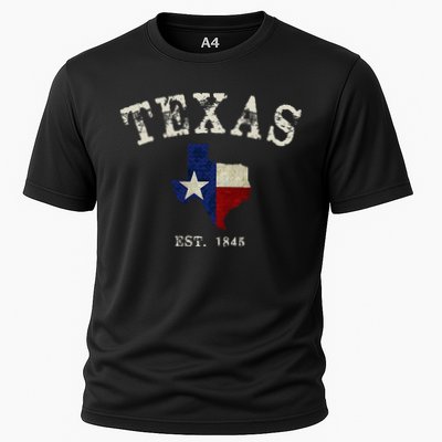 Distressed Texas State Flag Map Performance Shirt