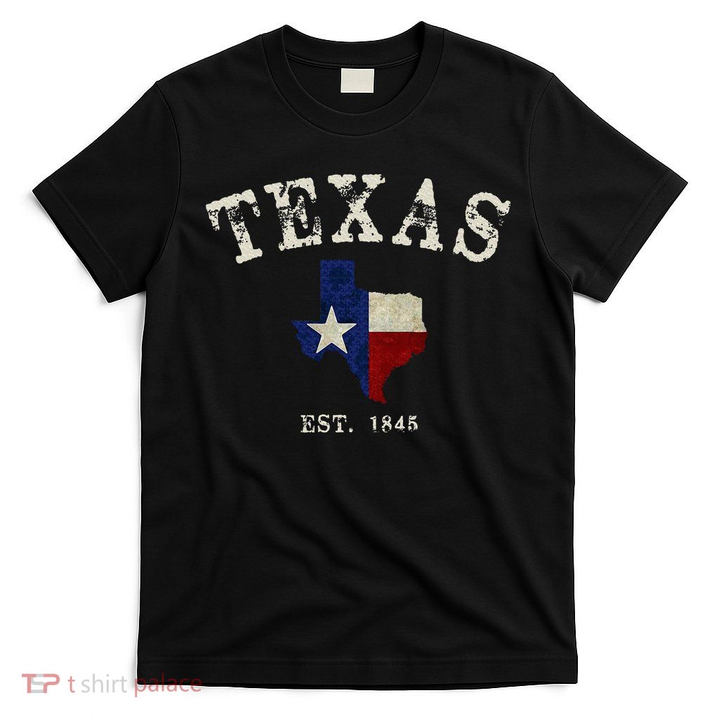 Distressed Texas State Flag Map T-Shirt