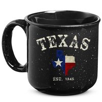 Distressed Texas State Flag Map 15oz Campfire Ceramic Mug