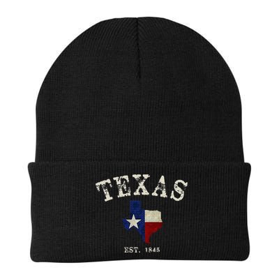 Distressed Texas State Flag Map Beanie