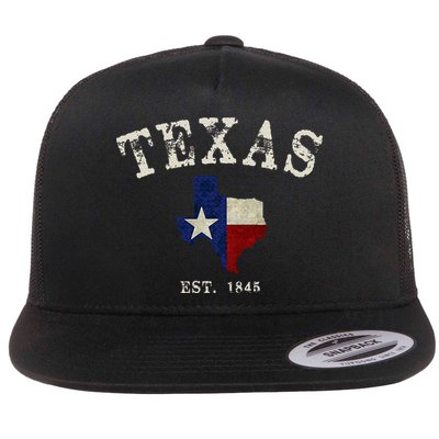 Distressed Texas State Flag Map Flatbill Hat