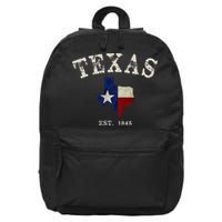 Distressed Texas State Flag Map 16 in Basic Backpack